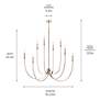 7_Kichler Malene 45 1/4"W Polished Nickel 8-Light Chandelier more views