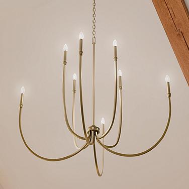 Kichler Malene 45 1/4"W Champagne Bronze 8-Light Chandelier