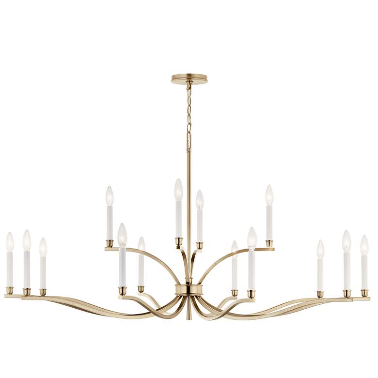 Image 4 Kichler Malene 52 3/4"W Champagne Bronze 14-Light Chandelier more views