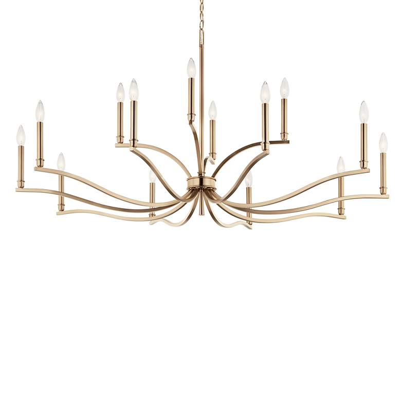 Image 5 Kichler Malene 52 3/4"W Champagne Bronze 14-Light Chandelier more views