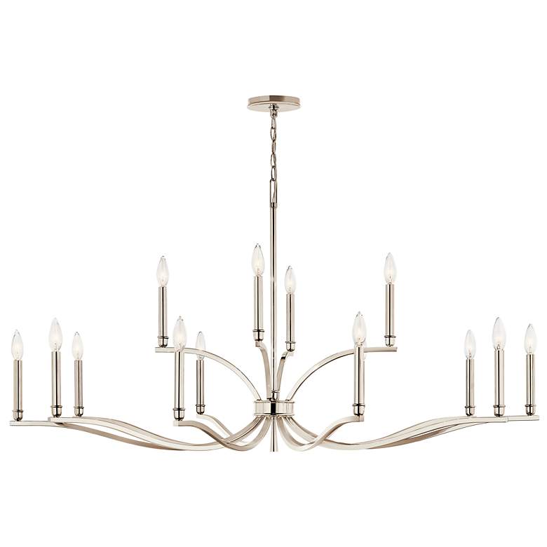 Image 3 Kichler Malene 52 3/4"W Polished Nickel 14-Light Chandelier more views