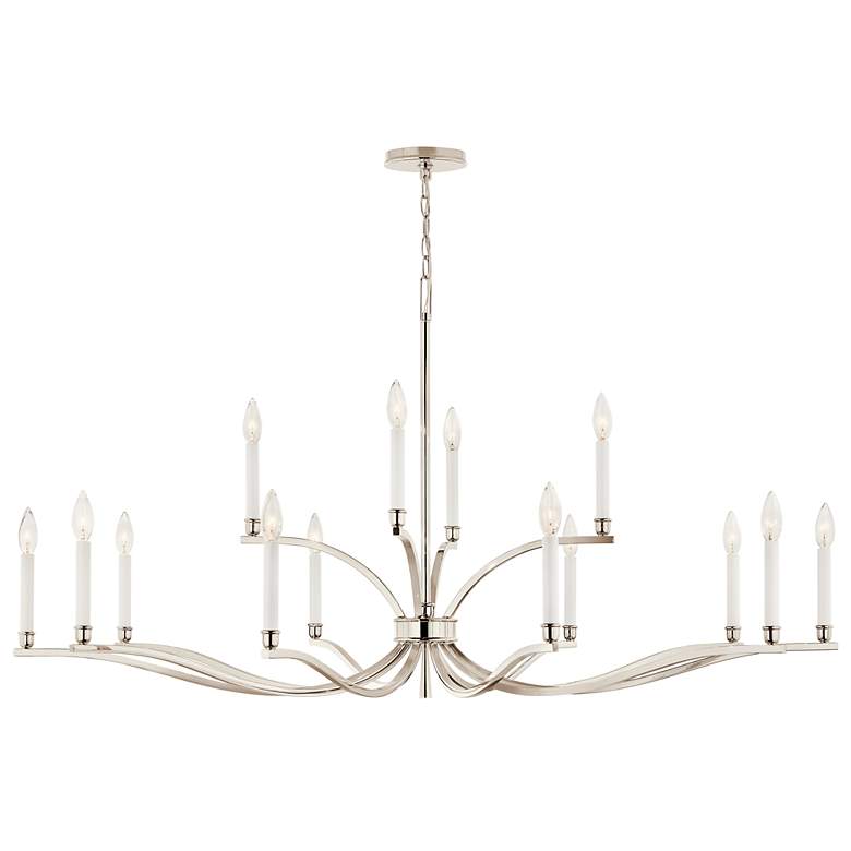 Image 4 Kichler Malene 52 3/4"W Polished Nickel 14-Light Chandelier more views