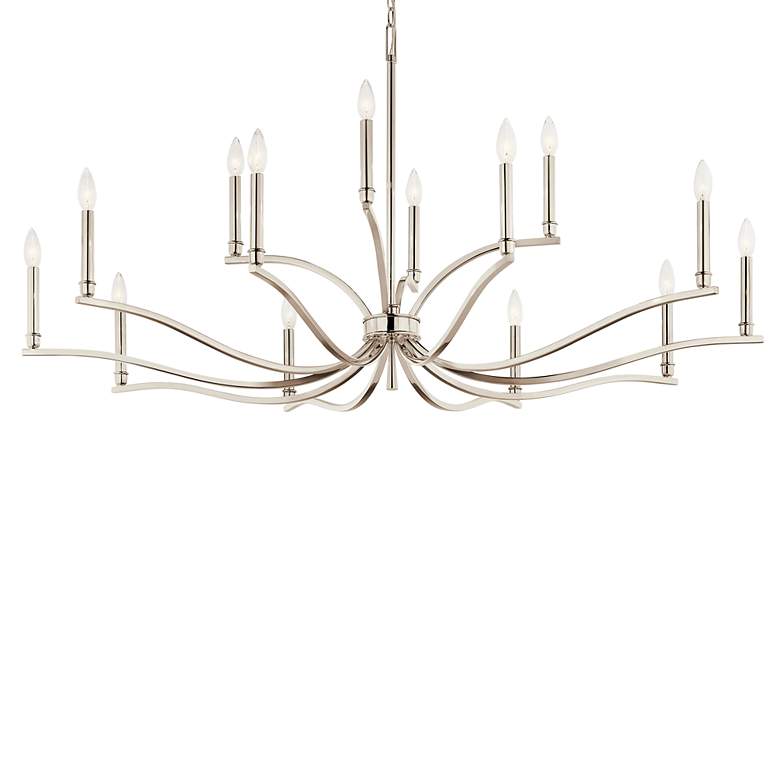 Image 5 Kichler Malene 52 3/4"W Polished Nickel 14-Light Chandelier more views