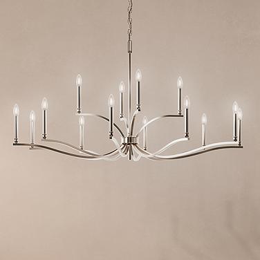 Kichler Malene 52 3/4"W Polished Nickel 14-Light Chandelier