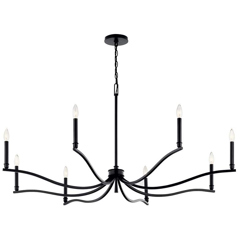 Image 2 Kichler Malene 52" Wide 8=Light Black Finish Large Chandelier