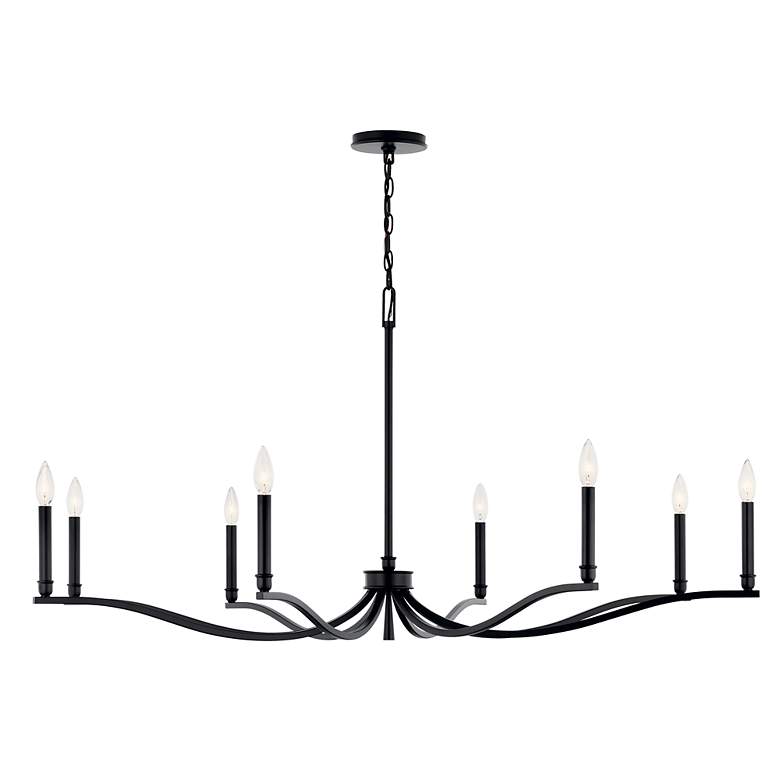 Image 3 Kichler Malene 52" Wide 8=Light Black Finish Large Chandelier more views