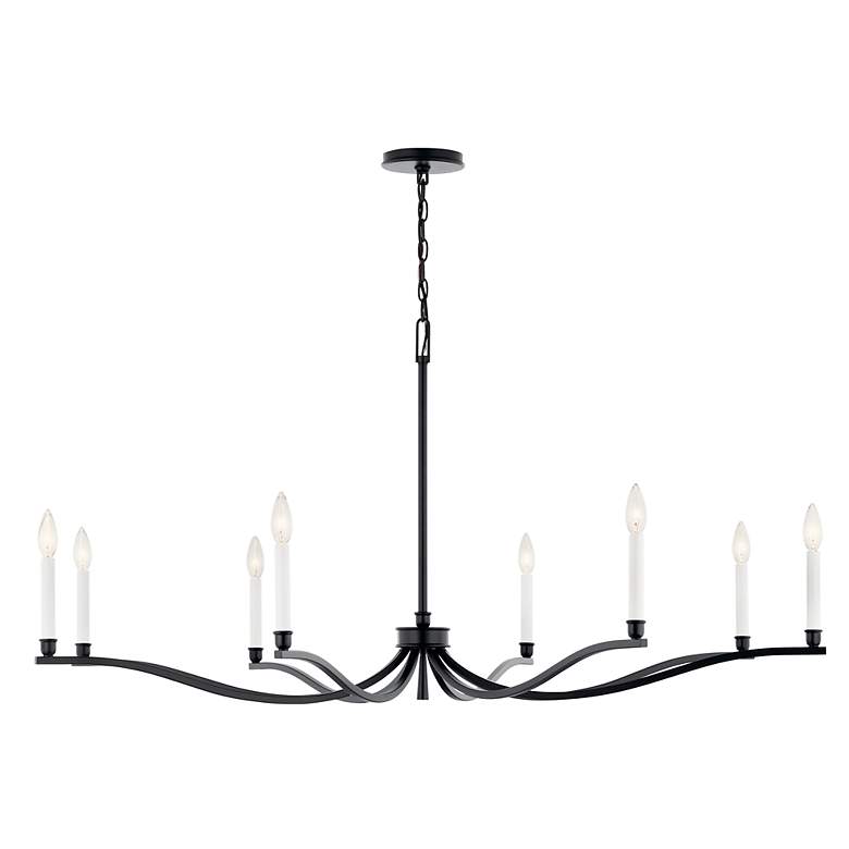 Image 4 Kichler Malene 52" Wide 8=Light Black Finish Large Chandelier more views