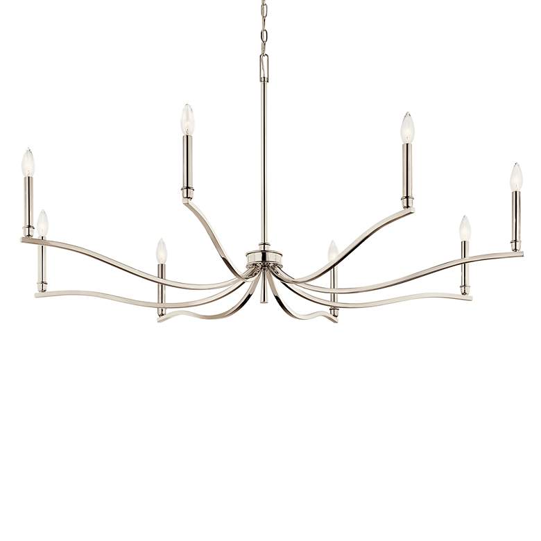 Image 5 Kichler Malene 52" Wide 8-Light Polished Nickel Candelabra Chandelier more views