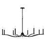 3_Kichler Malene 52" Wide Black 8-Light Chandelier more views