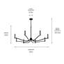 7_Kichler Malene 52" Wide Black 8-Light Chandelier more views