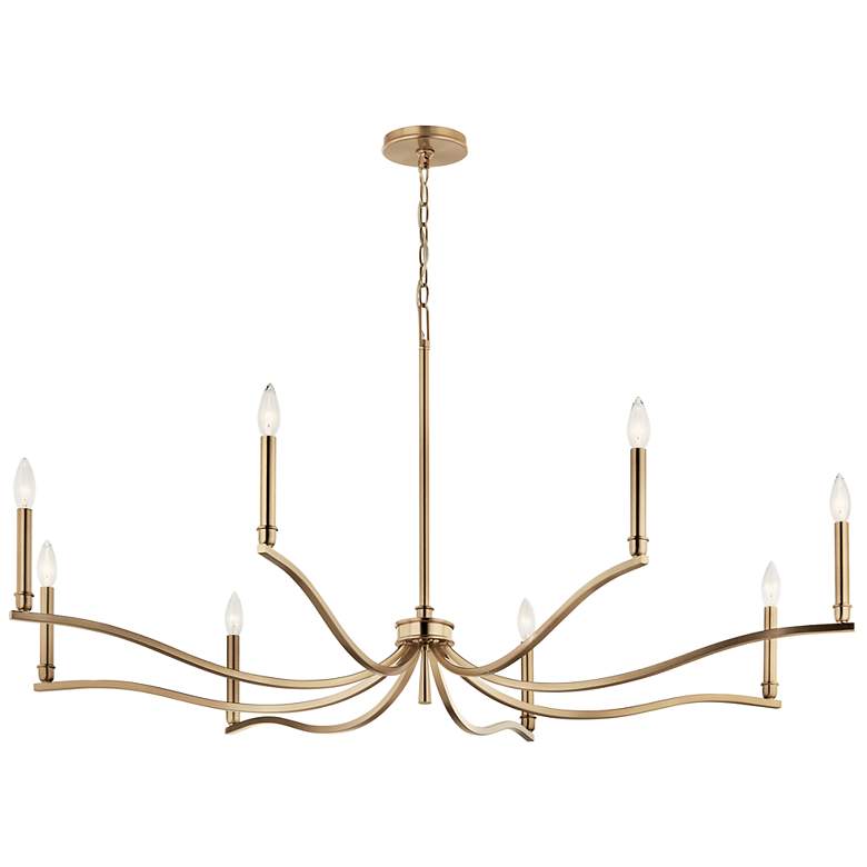 Image 1 Kichler Malene 52" Wide Champagne Bronze 8-Light Chandelier