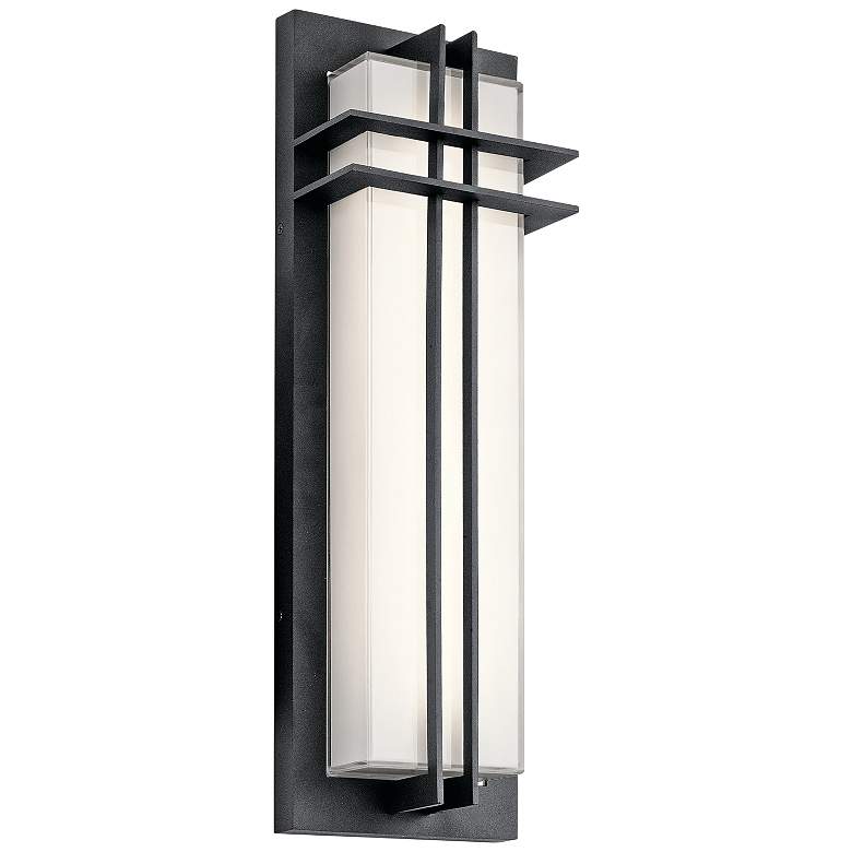 Image 2 Kichler Manhattan 22"H Textured Black LED Outdoor Wall Light