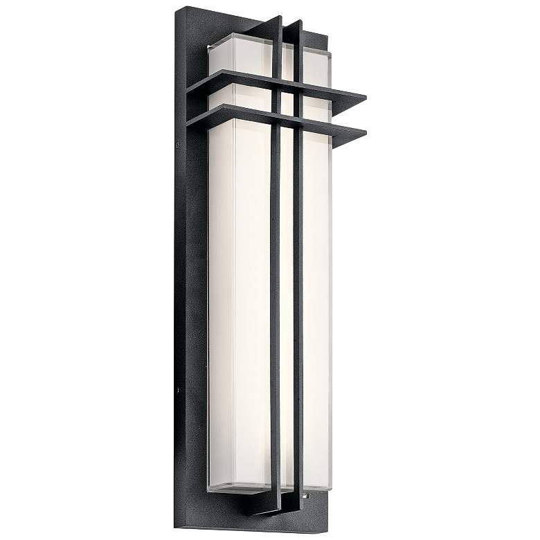 Image 2 Kichler Manhattan 22 inchH Textured Black LED Outdoor Wall Light