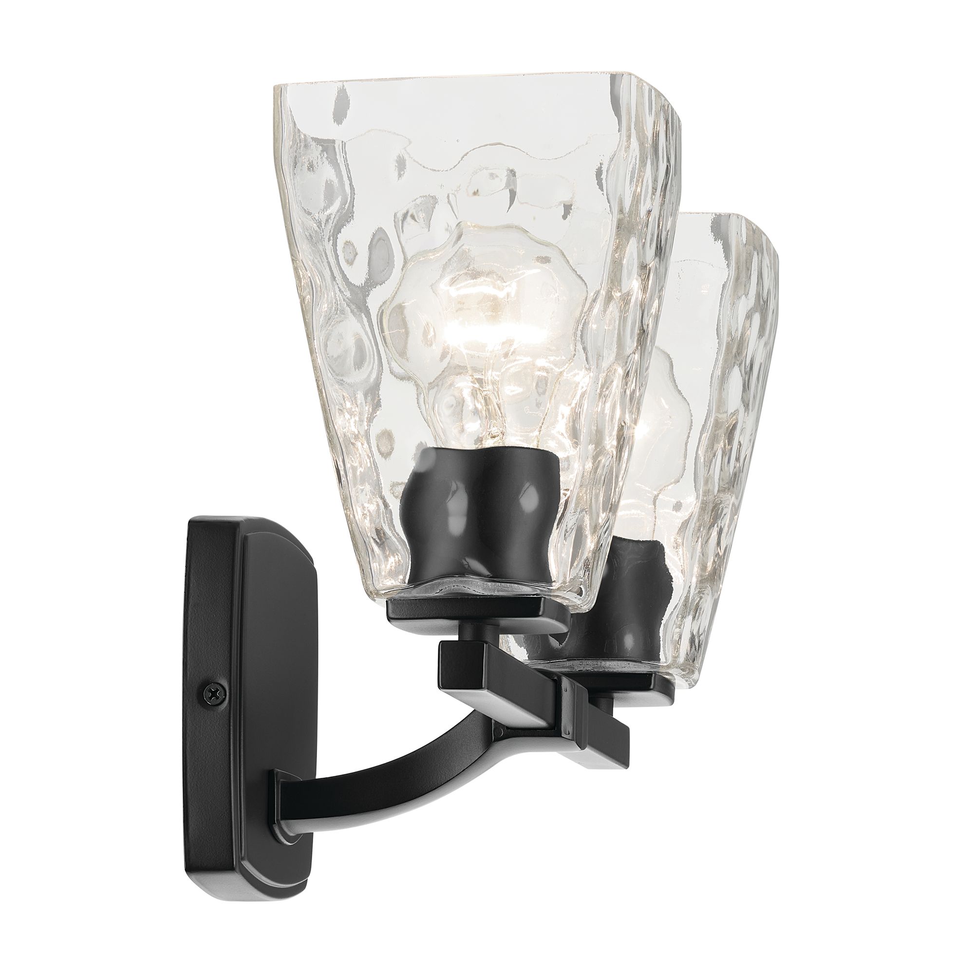 Image 4 Kichler Marant Black Bath 2Lt with Clear Water Glass more views