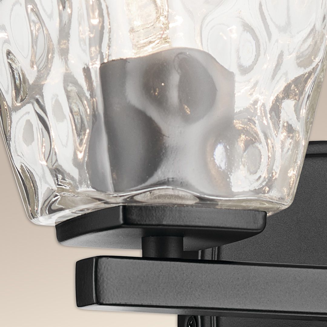 Image 7 Kichler Marant Black Bath 2Lt with Clear Water Glass more views