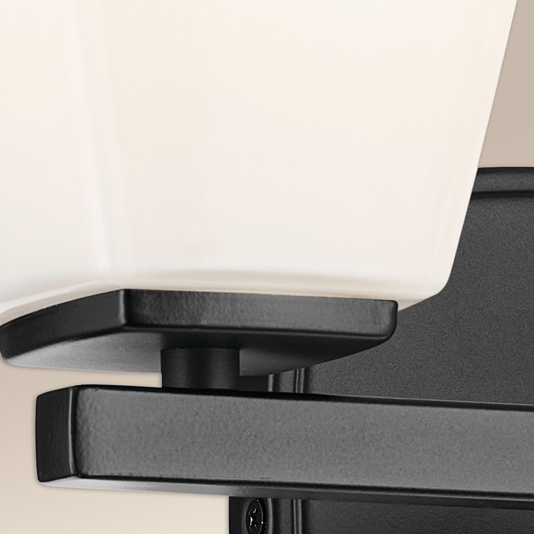 Image 7 Kichler Marant Black Bath 2Lt with Opal Glass more views