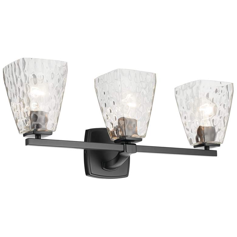 Image 1 Kichler Marant Black Bath 3Lt with Clear Water Glass