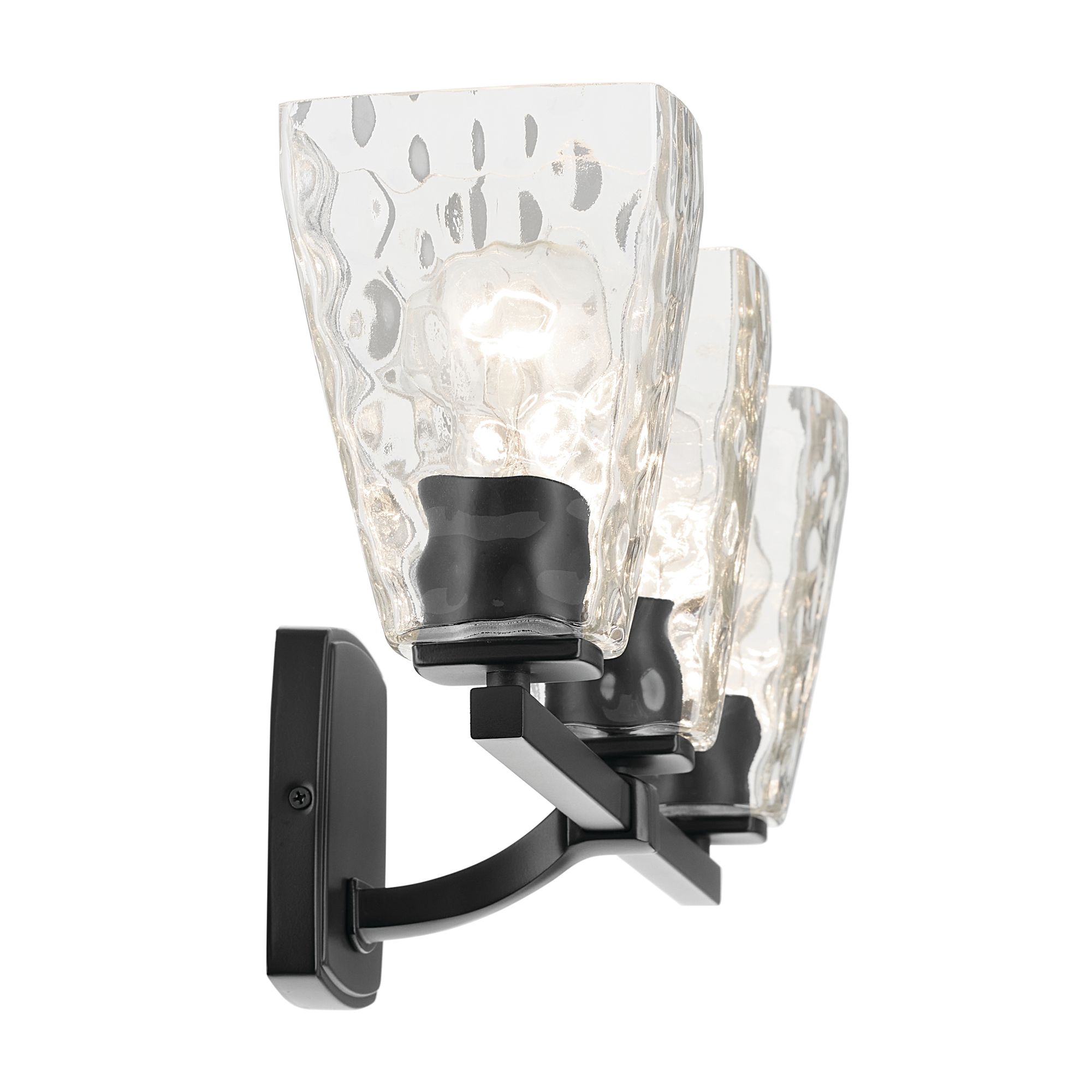 Image 4 Kichler Marant Black Bath 3Lt with Clear Water Glass more views