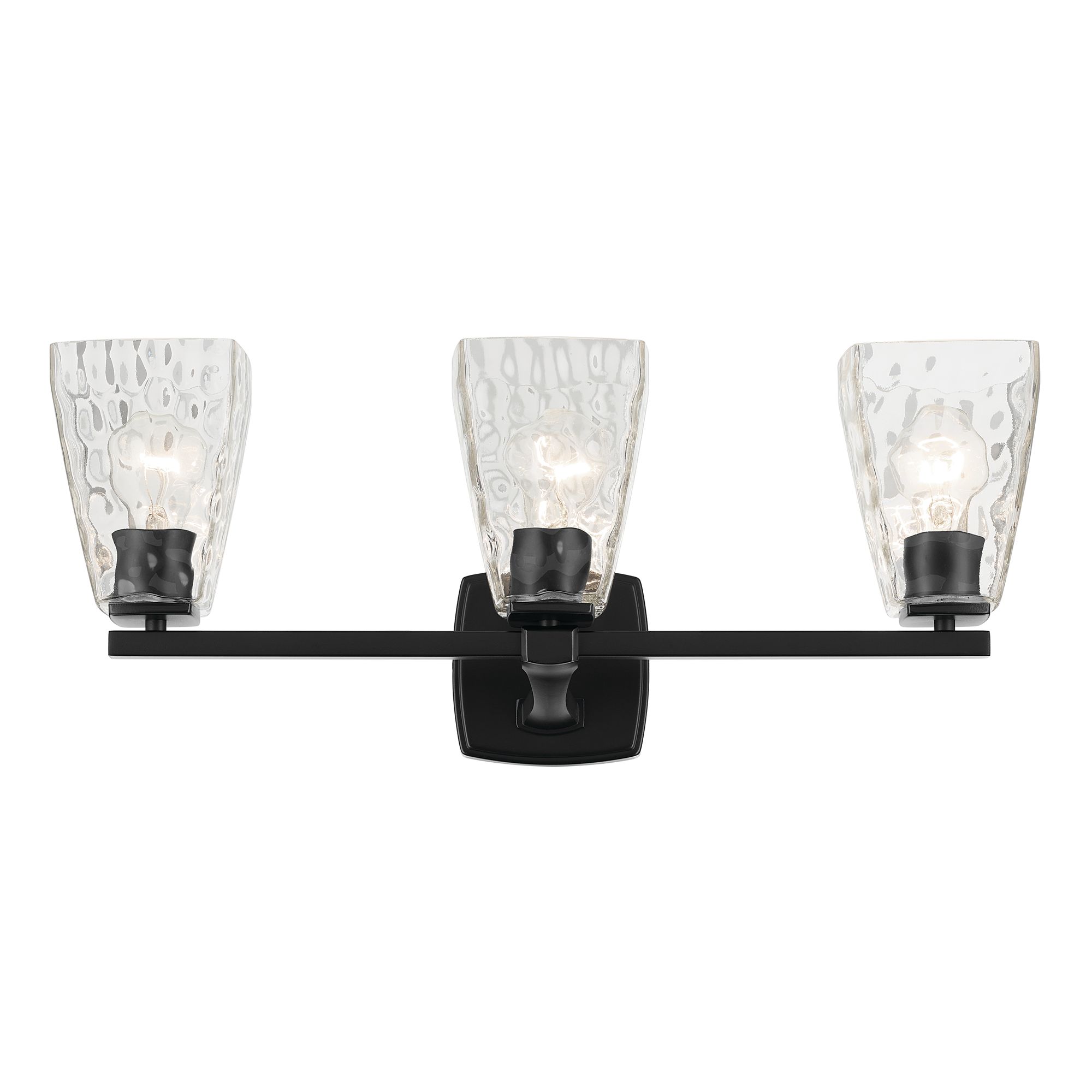 Image 5 Kichler Marant Black Bath 3Lt with Clear Water Glass more views