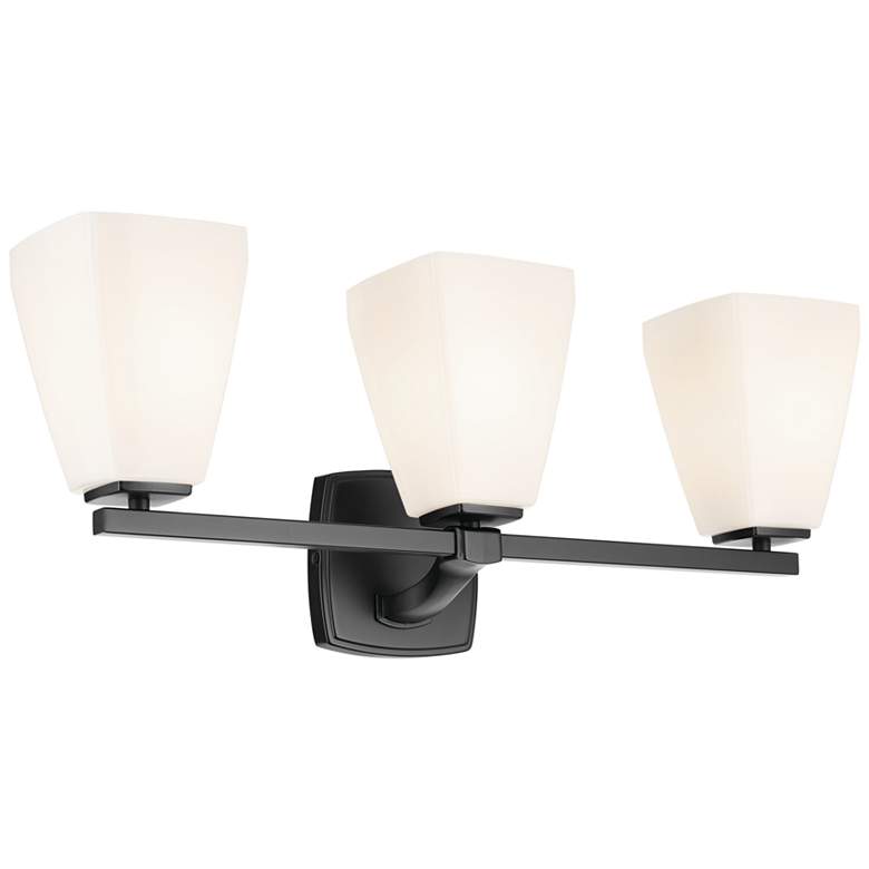 Image 1 Kichler Marant Black Bath 3Lt with Opal Glass