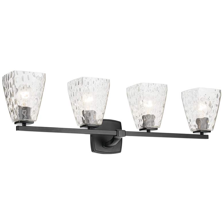 Image 1 Kichler Marant Black Bath 4Lt with Clear Water Glass