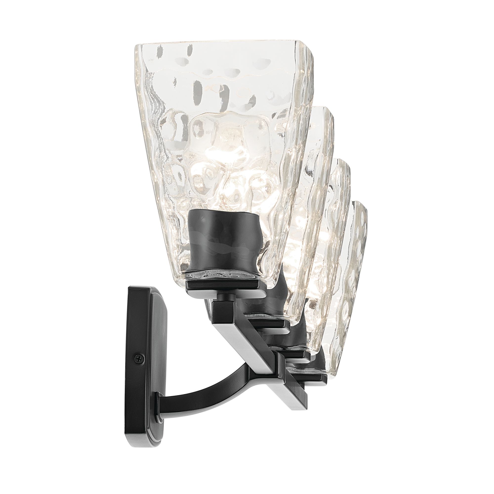 Image 4 Kichler Marant Black Bath 4Lt with Clear Water Glass more views