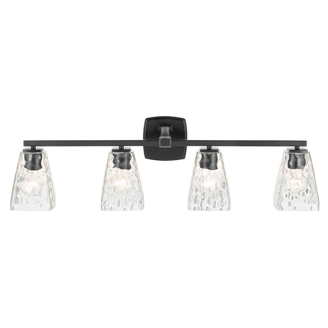 Image 6 Kichler Marant Black Bath 4Lt with Clear Water Glass more views