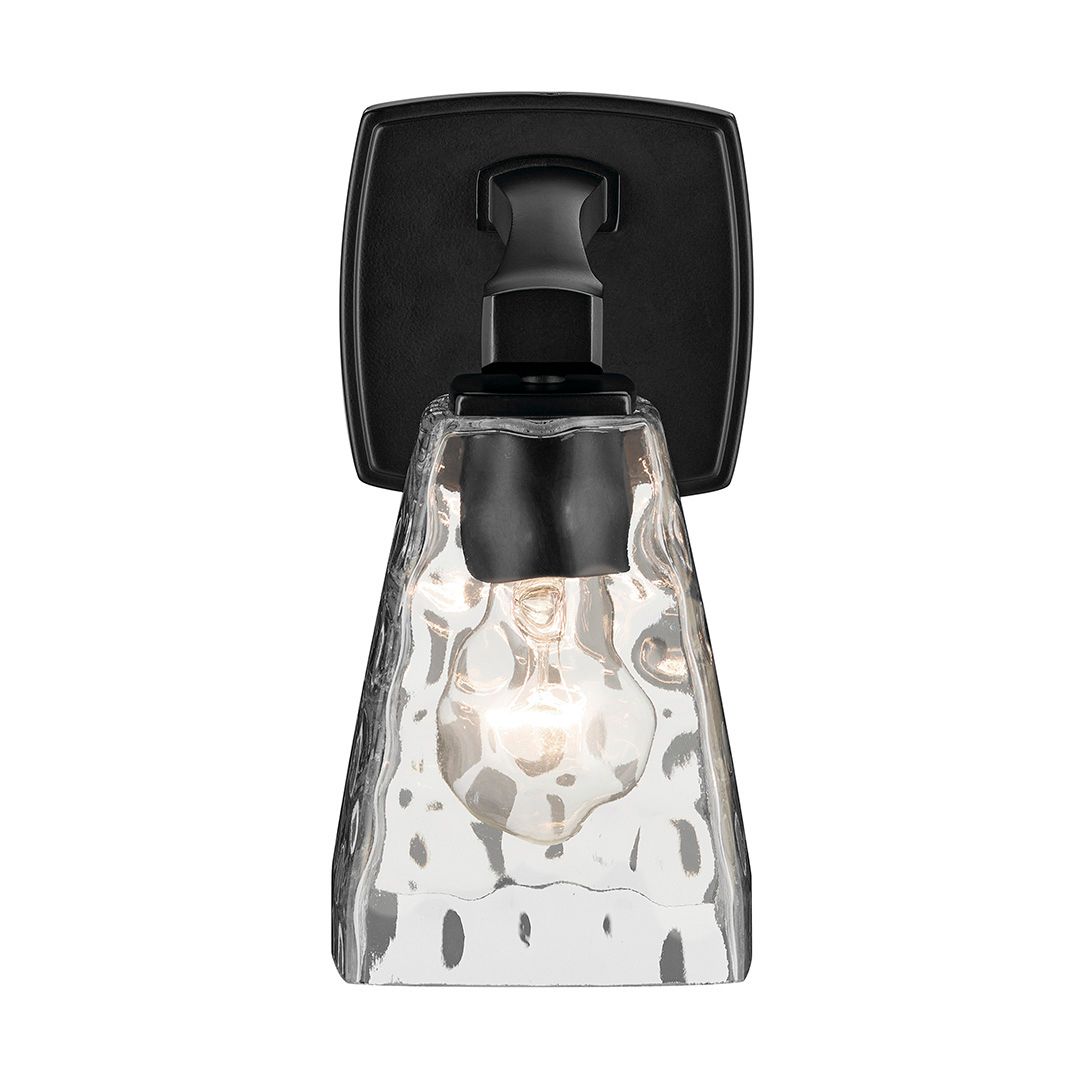 Image 6 Kichler Marant Black Wall Sconce 1Lt with Clear Water Glass more views