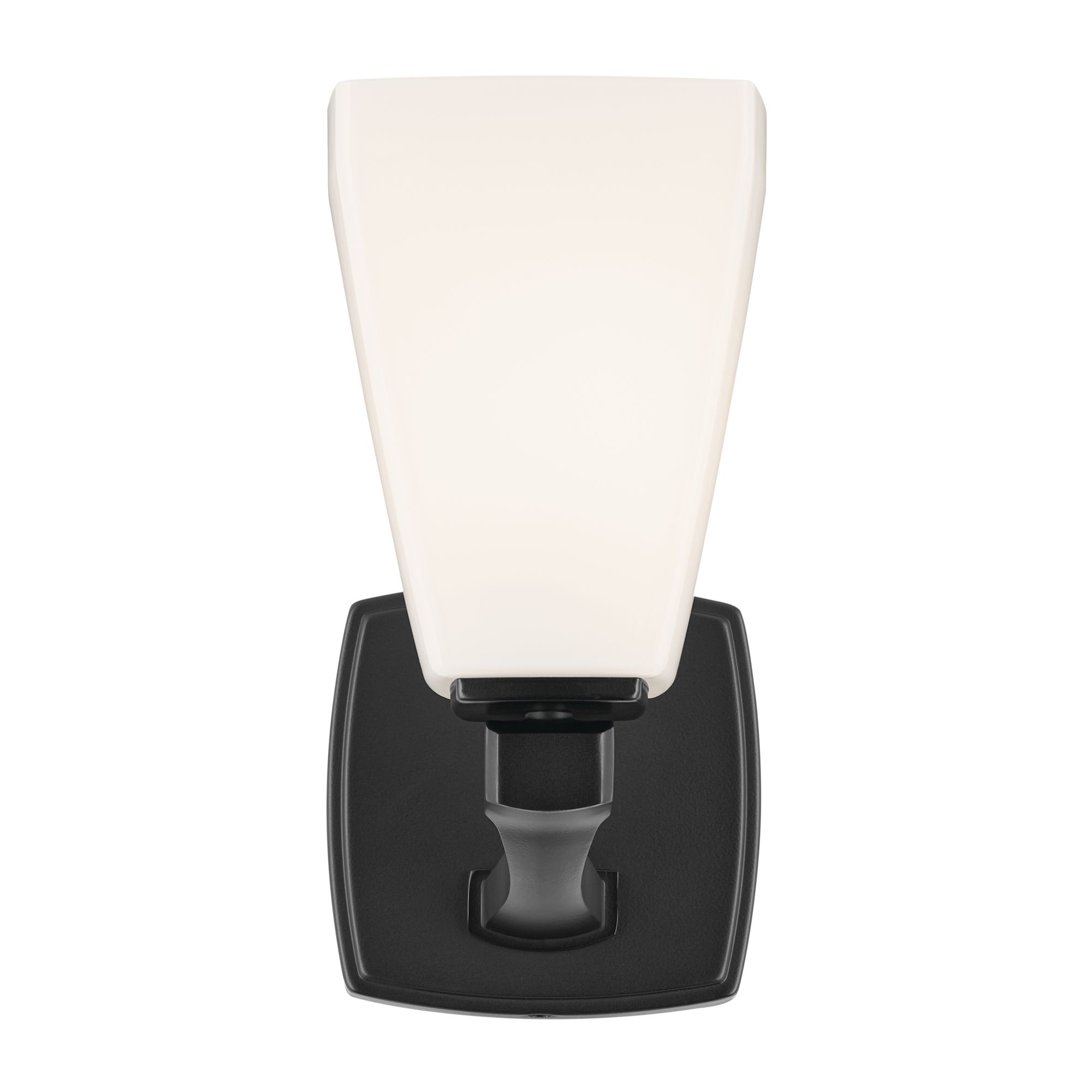 Image 5 Kichler Marant Black Wall Sconce 1Lt with Opal Glass more views