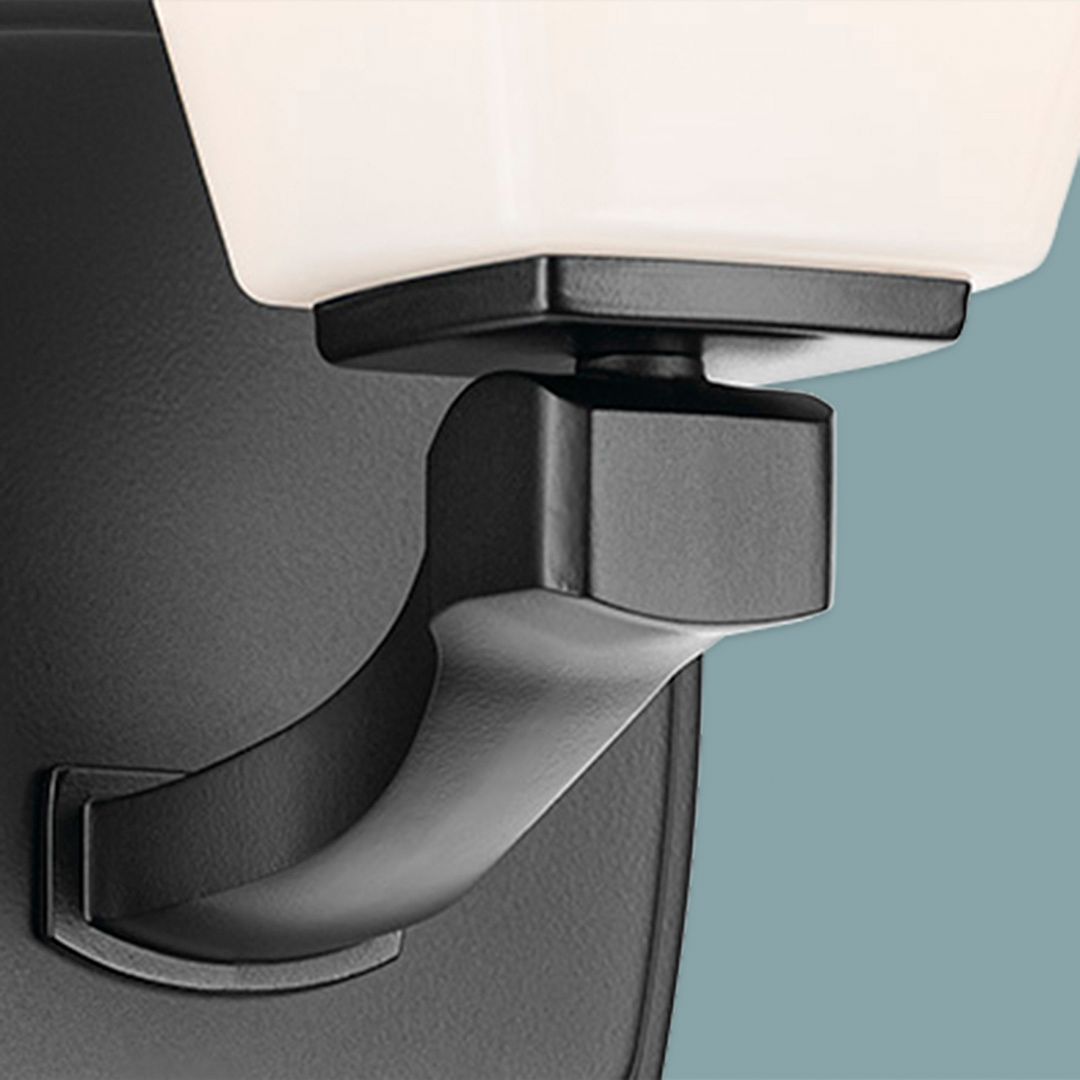 Image 7 Kichler Marant Black Wall Sconce 1Lt with Opal Glass more views