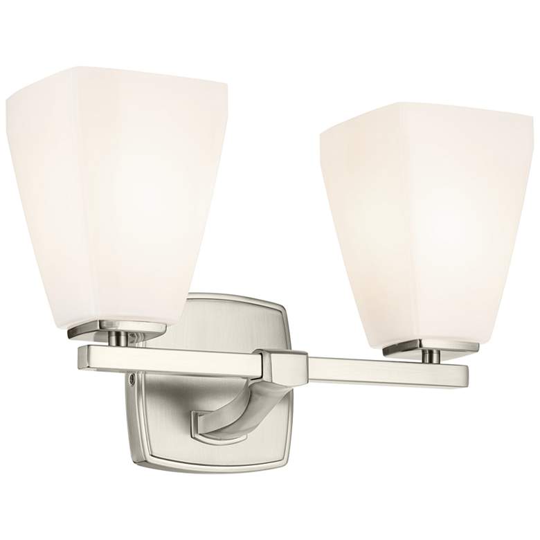 Image 1 Kichler Marant Brushed Nickel Bath 2Lt with Opal Glass