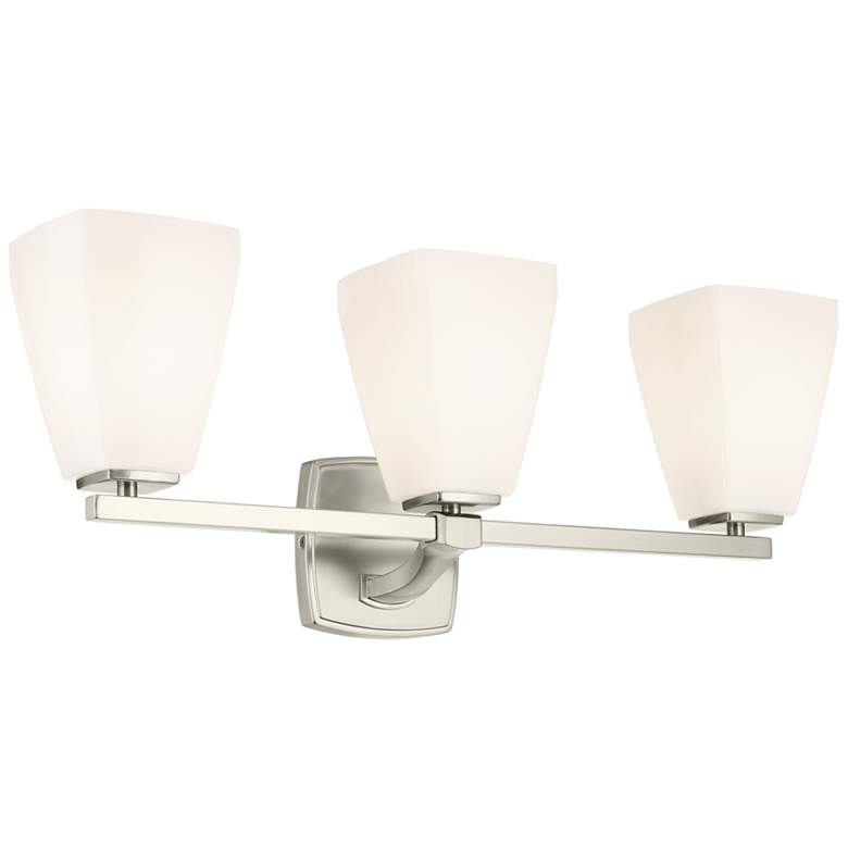 Image 1 Kichler Marant Brushed Nickel Bath 3Lt with Opal Glass