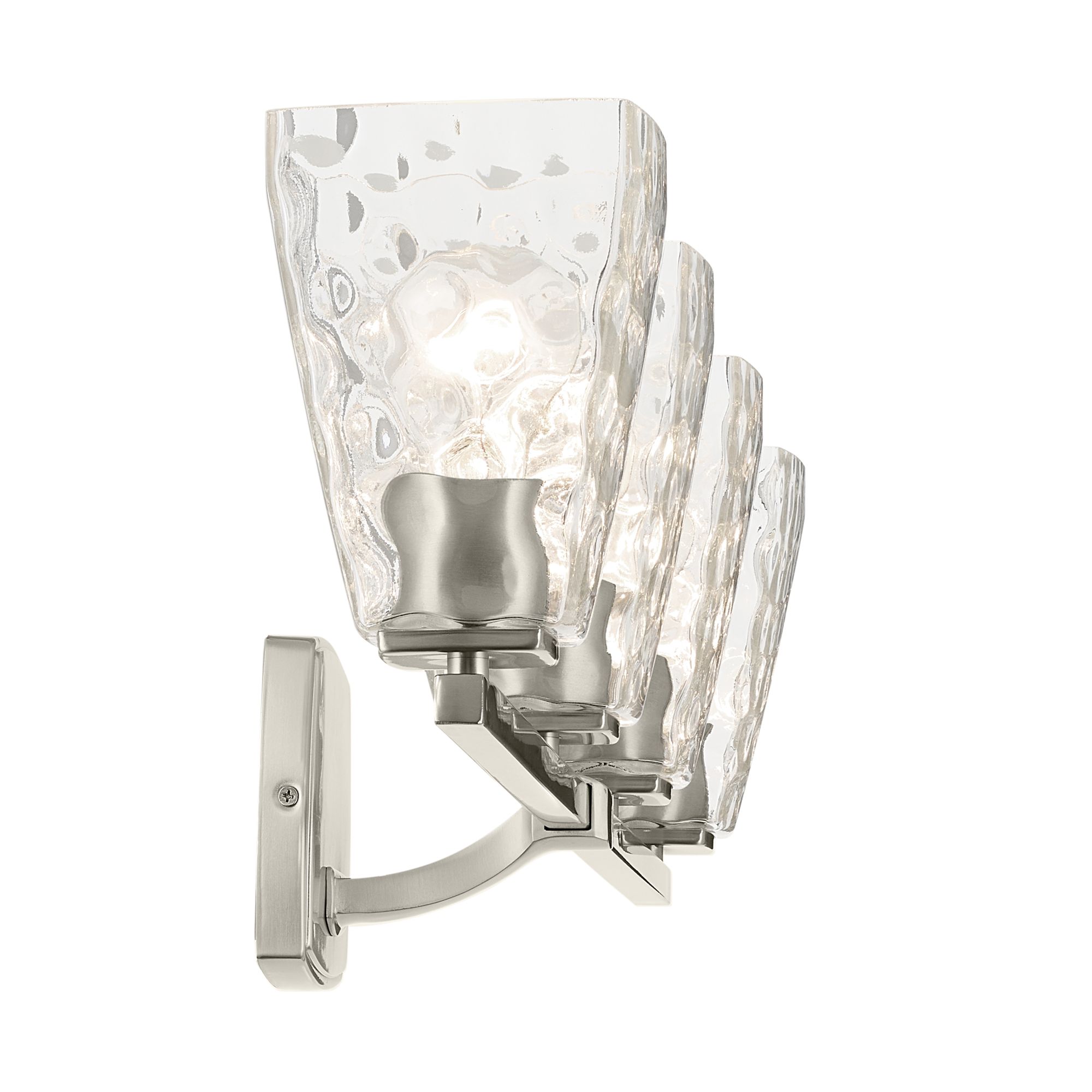 Image 4 Kichler Marant Brushed Nickel Bath 4Lt with Clear Water Glass more views