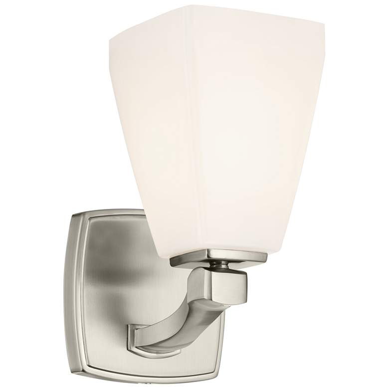 Image 1 Kichler Marant Brushed Nickel Wall Sconce 1Lt with Opal Glass