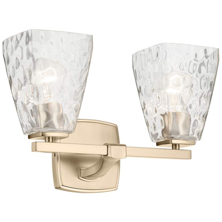 Image 1 Kichler Marant Champagne Bronze Bath 2Lt with Clear Water Glass