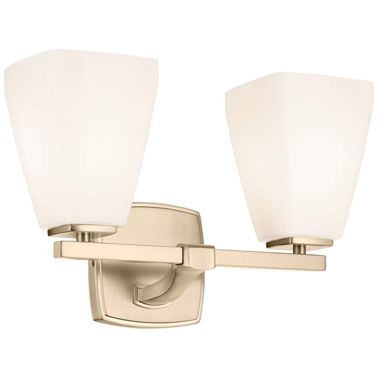 Image 1 Kichler Marant Champagne Bronze Bath 2Lt with Opal Glass