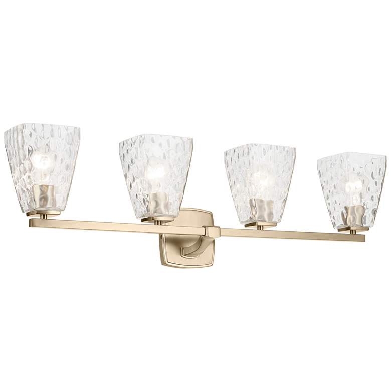 Image 1 Kichler Marant Champagne Bronze Bath 4Lt with Clear Water Glass