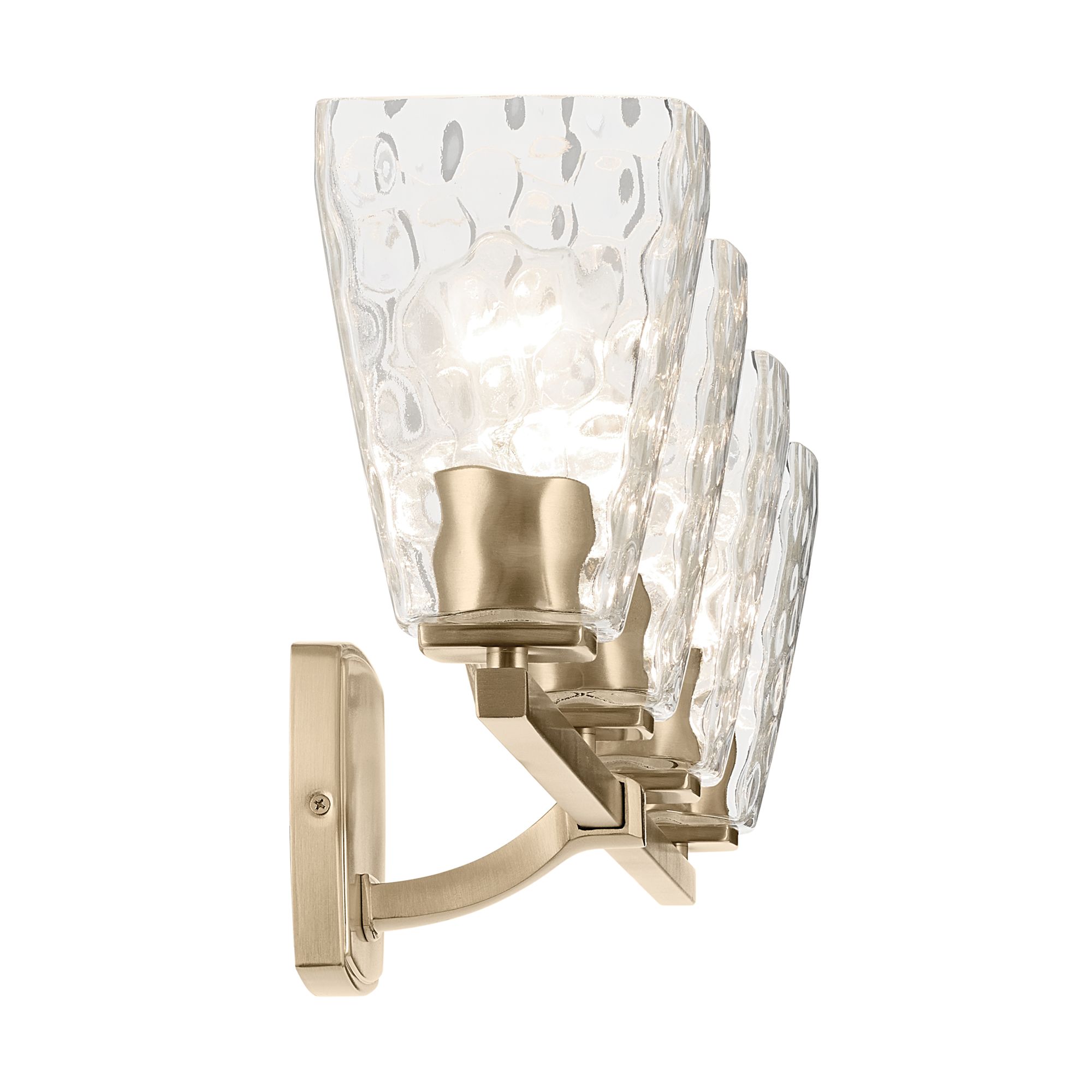 Image 4 Kichler Marant Champagne Bronze Bath 4Lt with Clear Water Glass more views