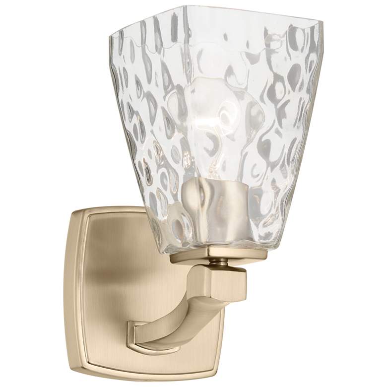 Image 1 Kichler Marant Champagne Bronze Wall Sconce 1Lt with Clear Water Glass