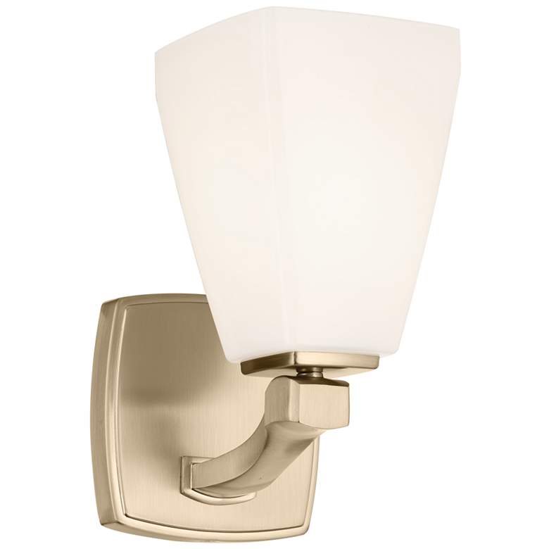 Image 1 Kichler Marant Champagne Bronze Wall Sconce 1Lt with Opal Glass