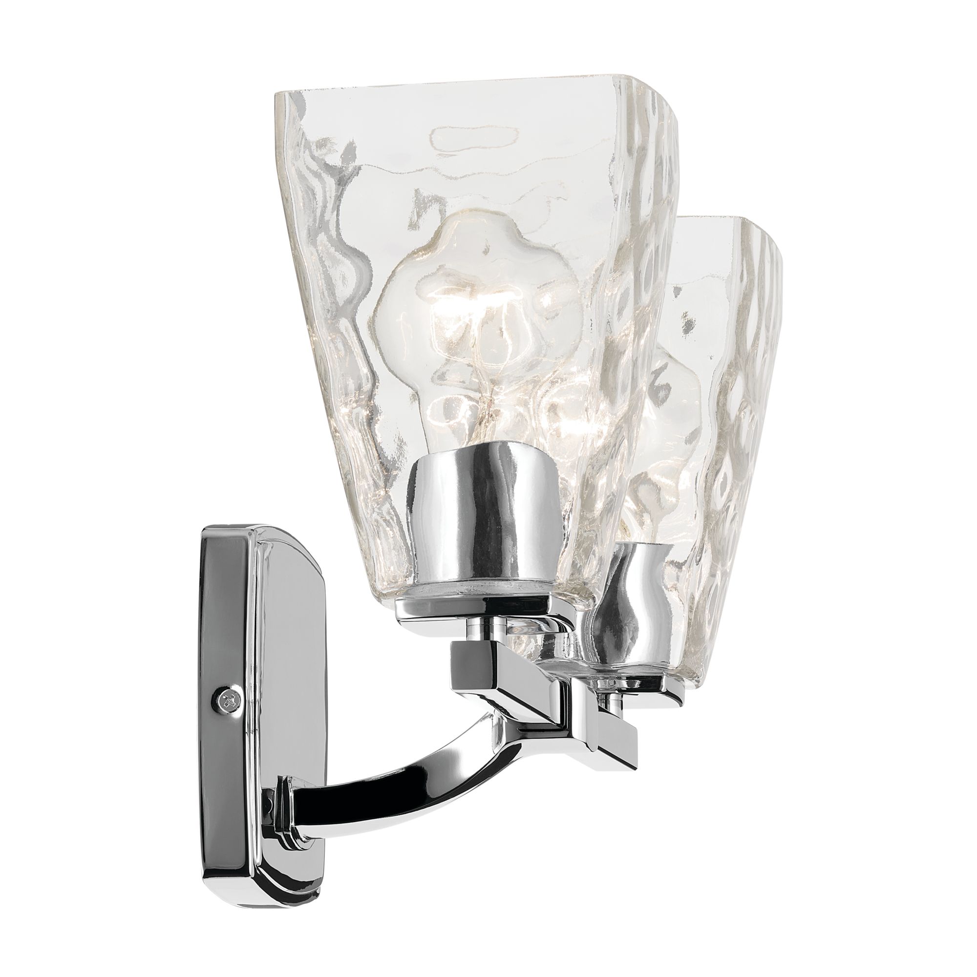 Image 4 Kichler Marant Chrome Bath 2Lt with Clear Water Glass more views