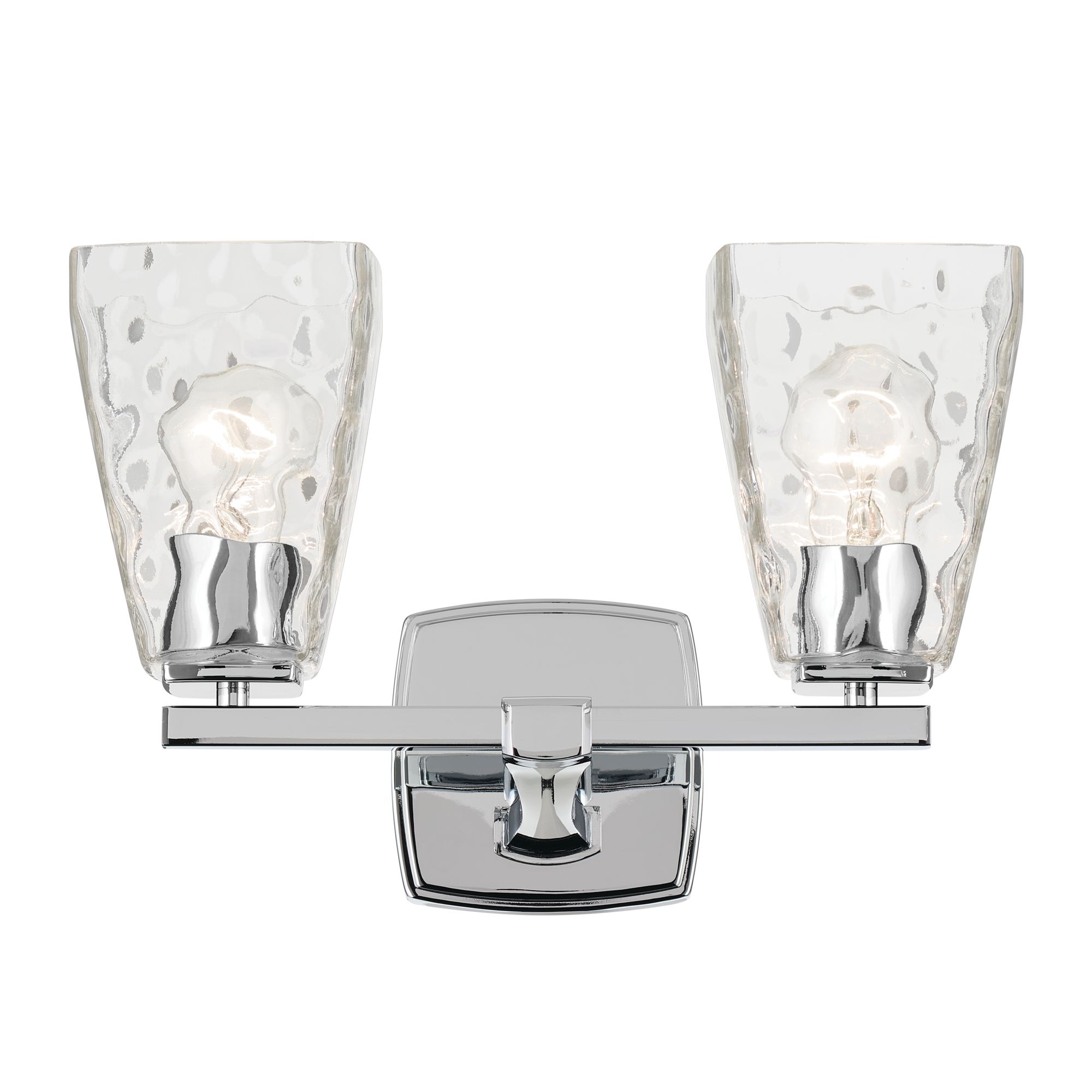 Image 5 Kichler Marant Chrome Bath 2Lt with Clear Water Glass more views