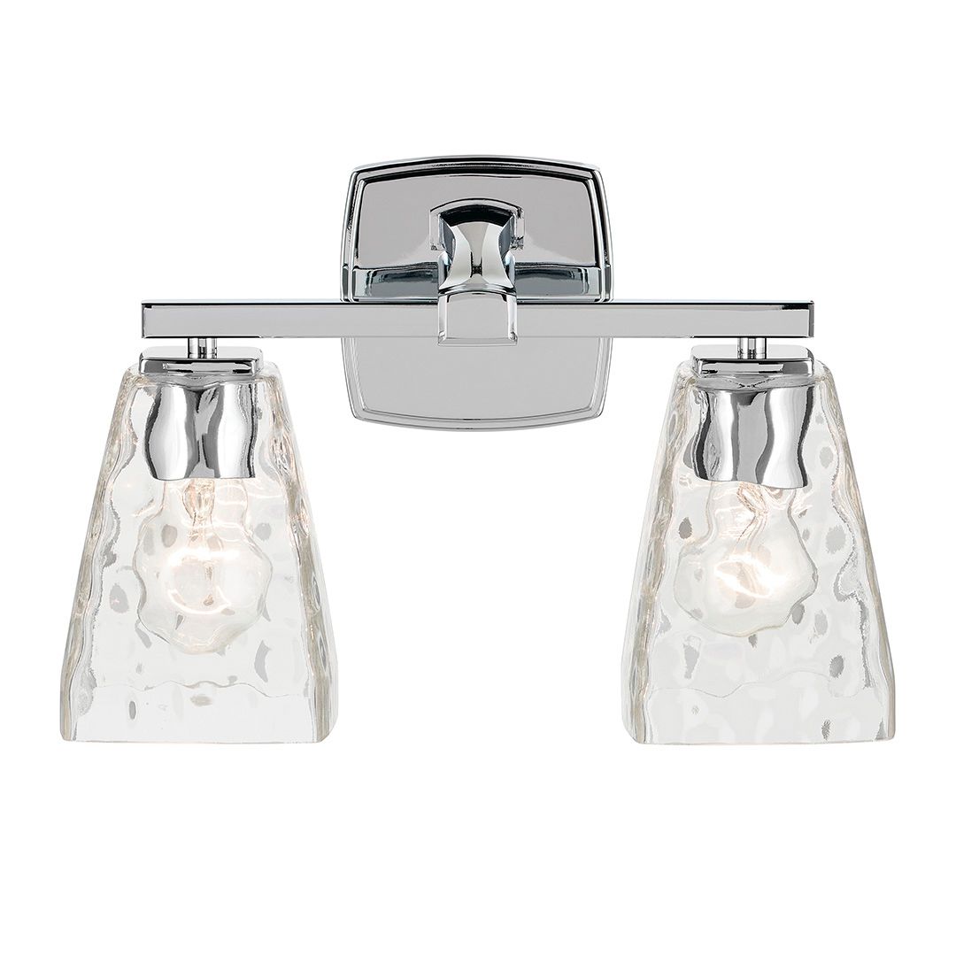 Image 6 Kichler Marant Chrome Bath 2Lt with Clear Water Glass more views