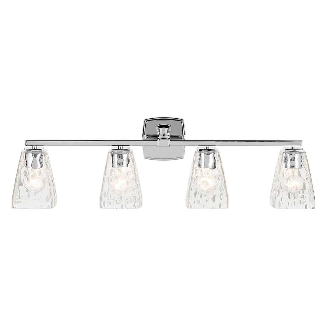 Image 3 Kichler Marant Chrome Bath 4Lt with Clear Water Glass more views
