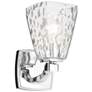 Kichler Marant Chrome Wall Sconce 1Lt with Clear Water Glass