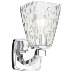 Kichler Marant Chrome Wall Sconce 1Lt with Clear Water Glass