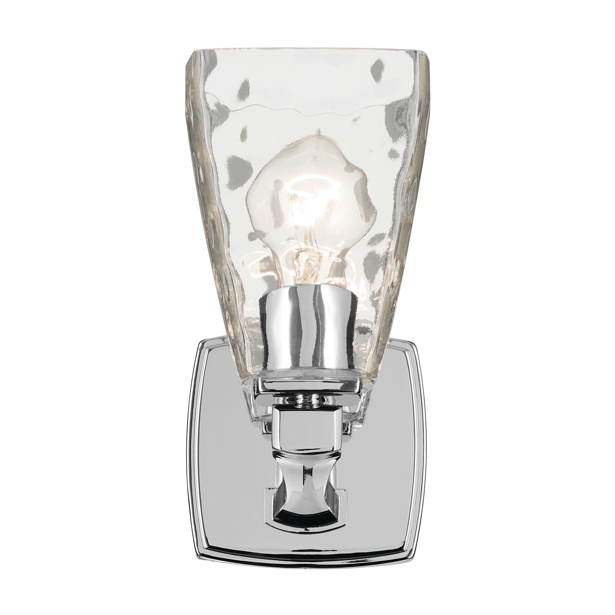 Image 5 Kichler Marant Chrome Wall Sconce 1Lt with Clear Water Glass more views