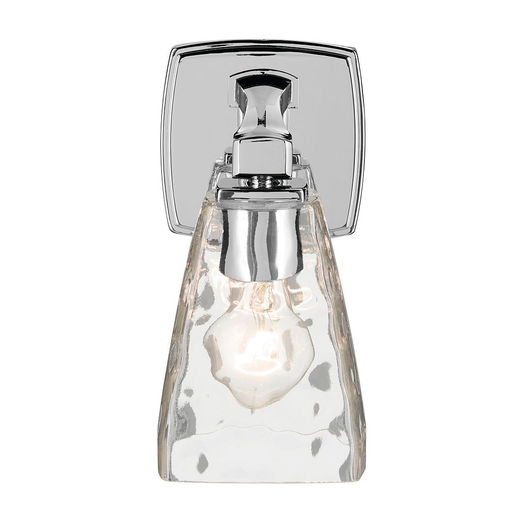 Image 6 Kichler Marant Chrome Wall Sconce 1Lt with Clear Water Glass more views