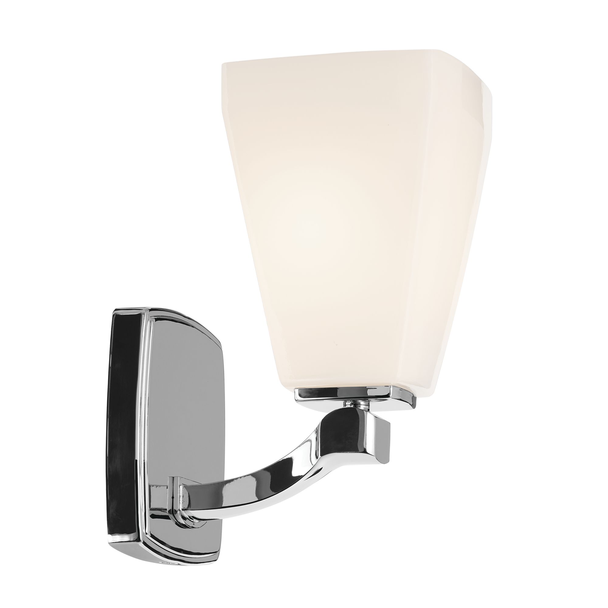 Image 4 Kichler Marant Chrome Wall Sconce 1Lt with Opal Glass more views