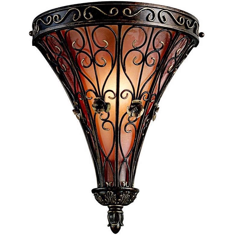 Image 1 Kichler Marchesa 14 3/4" High Terrene Bronze Wall Sconce